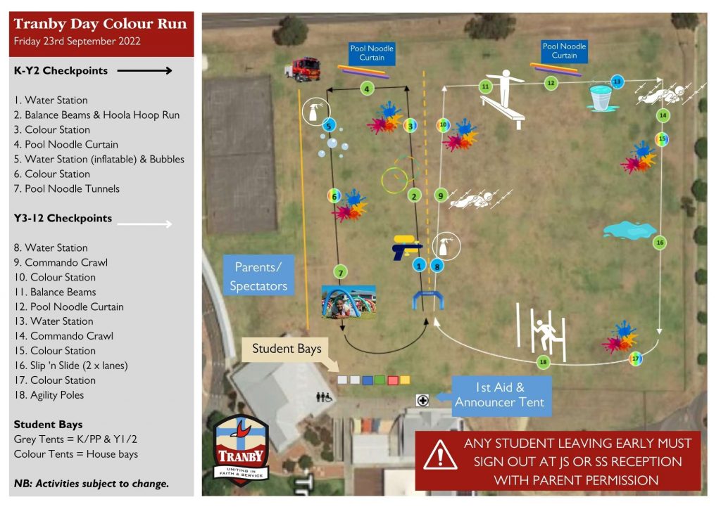 Map of Colour Run Course