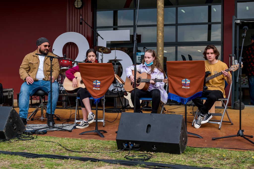 Nate Lansdell & Yr 11 guitar ensemble